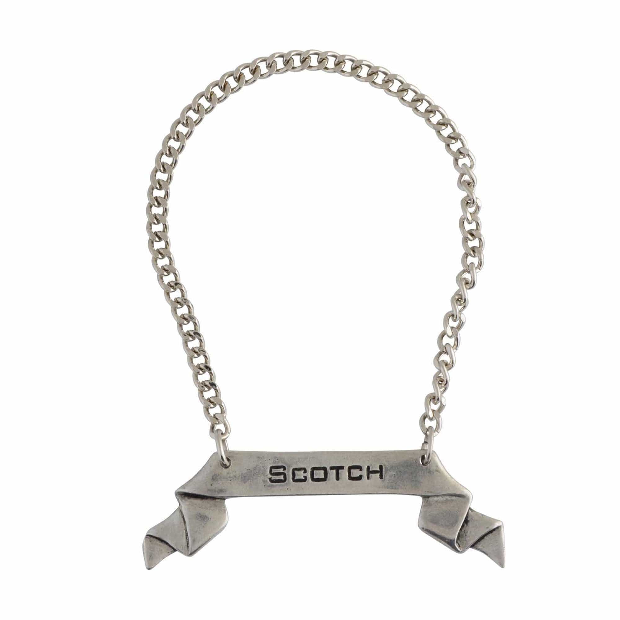 Vagabond House Medici Living Scotch Pewter Ribbon Decanter Tags