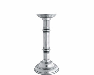 Vagabond House Medici Living Small Classic Pewter Pillar Candlestick