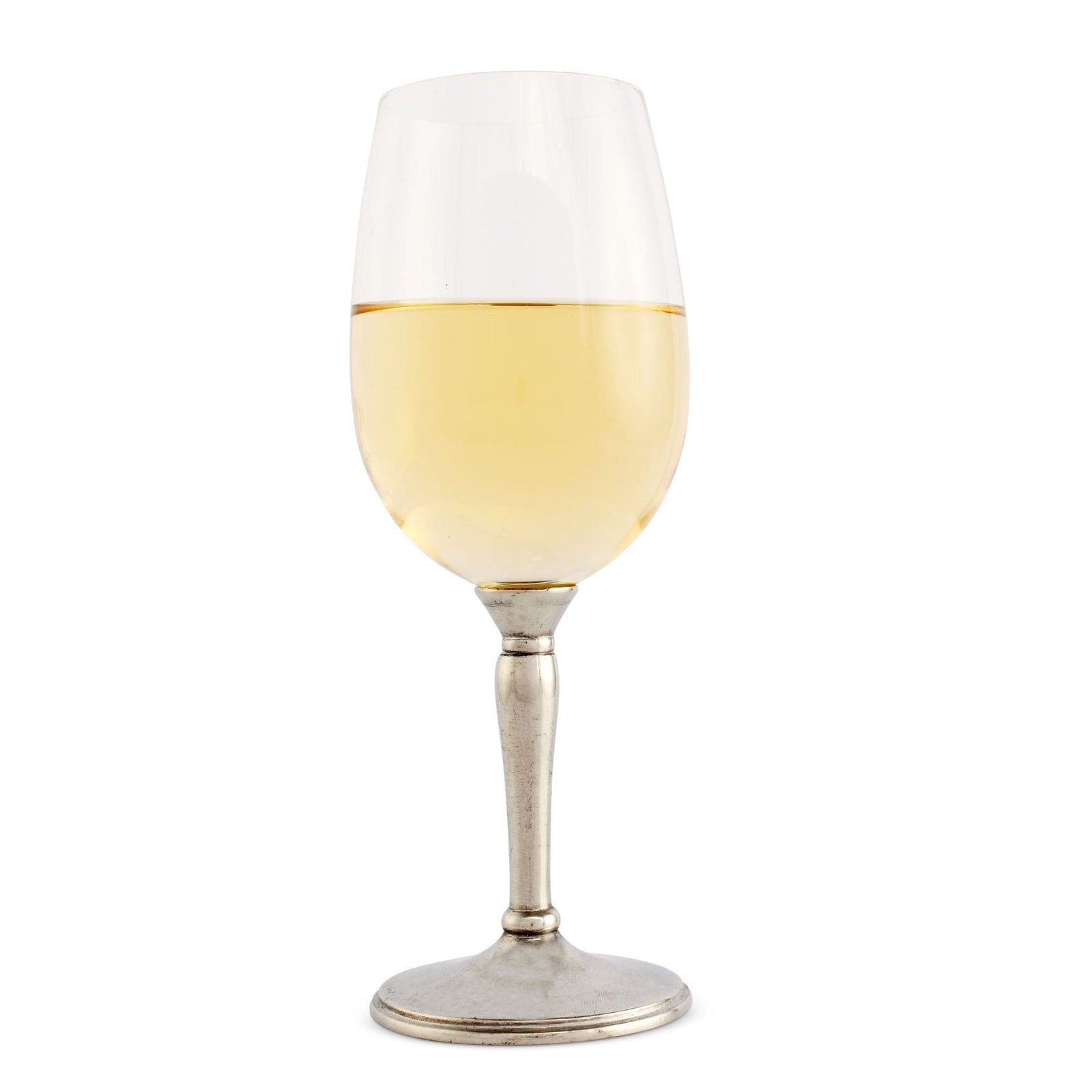 Vagabond House Medici Living White - 12.25 oz Classic Pewter Stemware