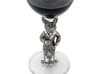 Vagabond House Morning Hunt Hunting Dressed Fox Wine Glass