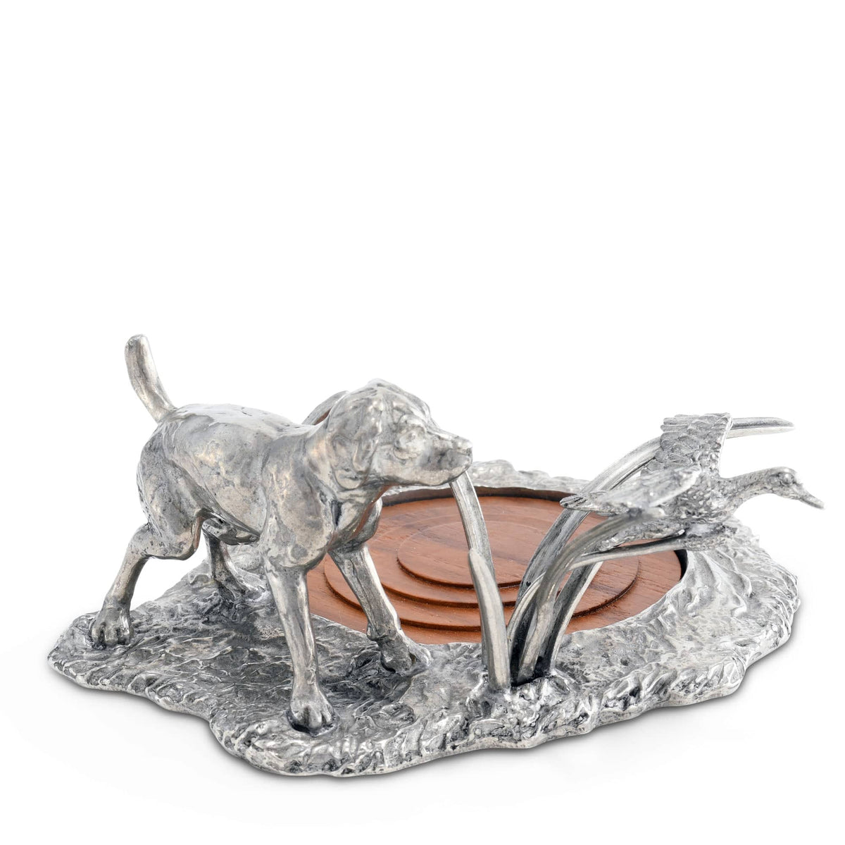 Vagabond House Morning Hunt Labrador &amp; Duck Wine Coaster