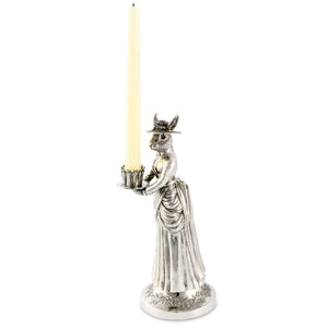 Vagabond House Morning Hunt Lady Hare Tall Candlestick