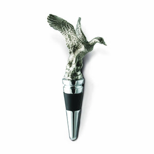 Vagabond House Morning Hunt Pewter Flying Duck Bottle Stopper