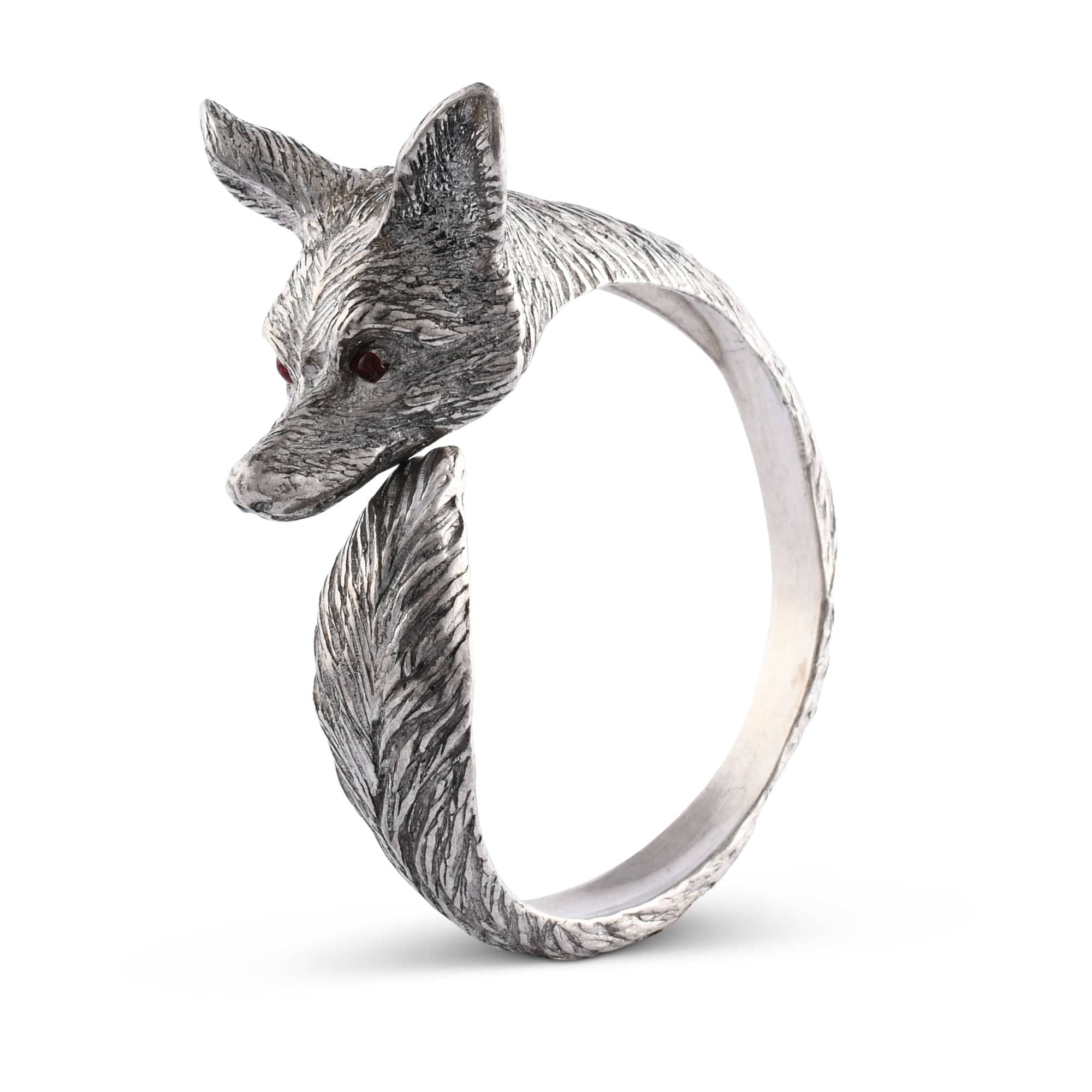 Vagabond House Morning Hunt Pewter Fox Napkin Ring