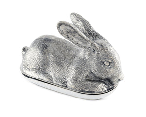 Vagabond House Morning Hunt Pewter Rabbit Butter Dish