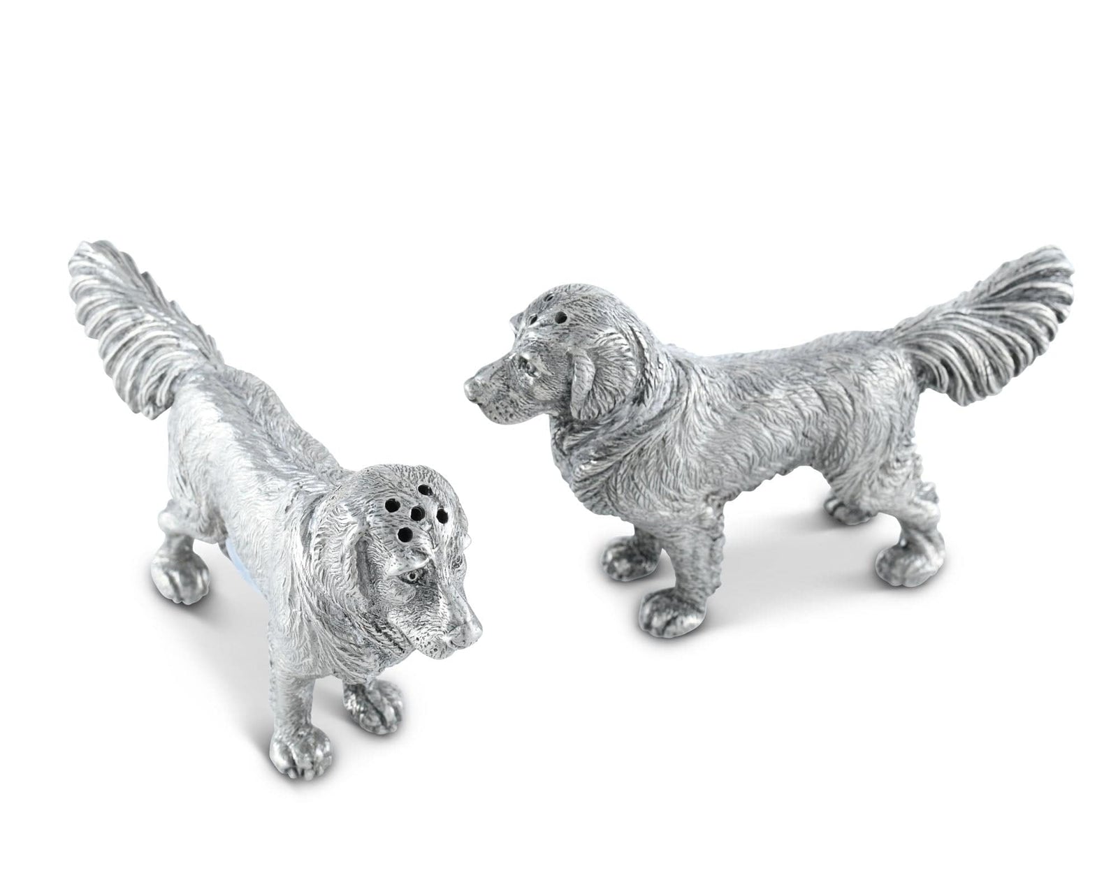Vagabond House Morning Hunt Pewter Retriever Salt and Pepper