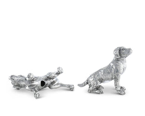 Vagabond House Morning Hunt Pewter Spaniel Salt & Pepper Set