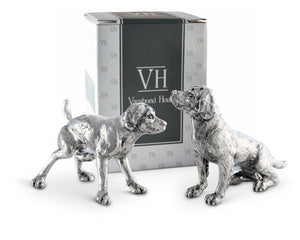 Vagabond House Morning Hunt Pewter Spaniel Salt & Pepper Set