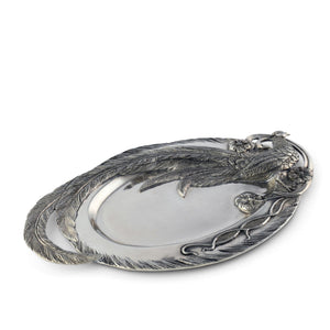 Vagabond House Morning Hunt Pheasant Feather Oblong Tray
