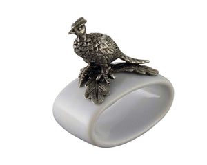 Vagabond House Morning Hunt Pheasant Stoneware Napkin Ring