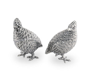 Vagabond House Morning Hunt Standing Quails Salt & Pepper Set