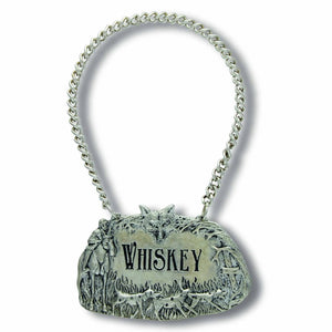 Vagabond House Morning Hunt Whiskey Pewter Hunt Decanter Tags