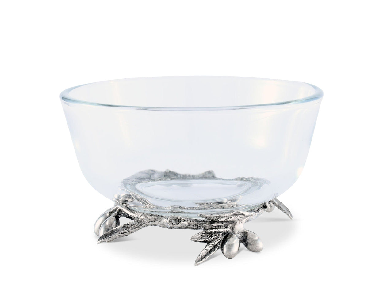 Vagabond House Olive Grove Olive Grove Glass &amp; Pewter Bowl