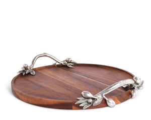 Vagabond House Olive Grove Olive Serving Tray Acacia- Round
