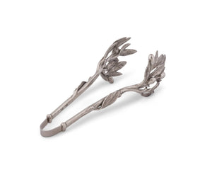 Vagabond House Olive Grove Pewter Olive Pattern Ice / Bread Tongs