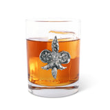 Vagabond House Provencal Fleur de Lys Double Old Fashion Bar Glass