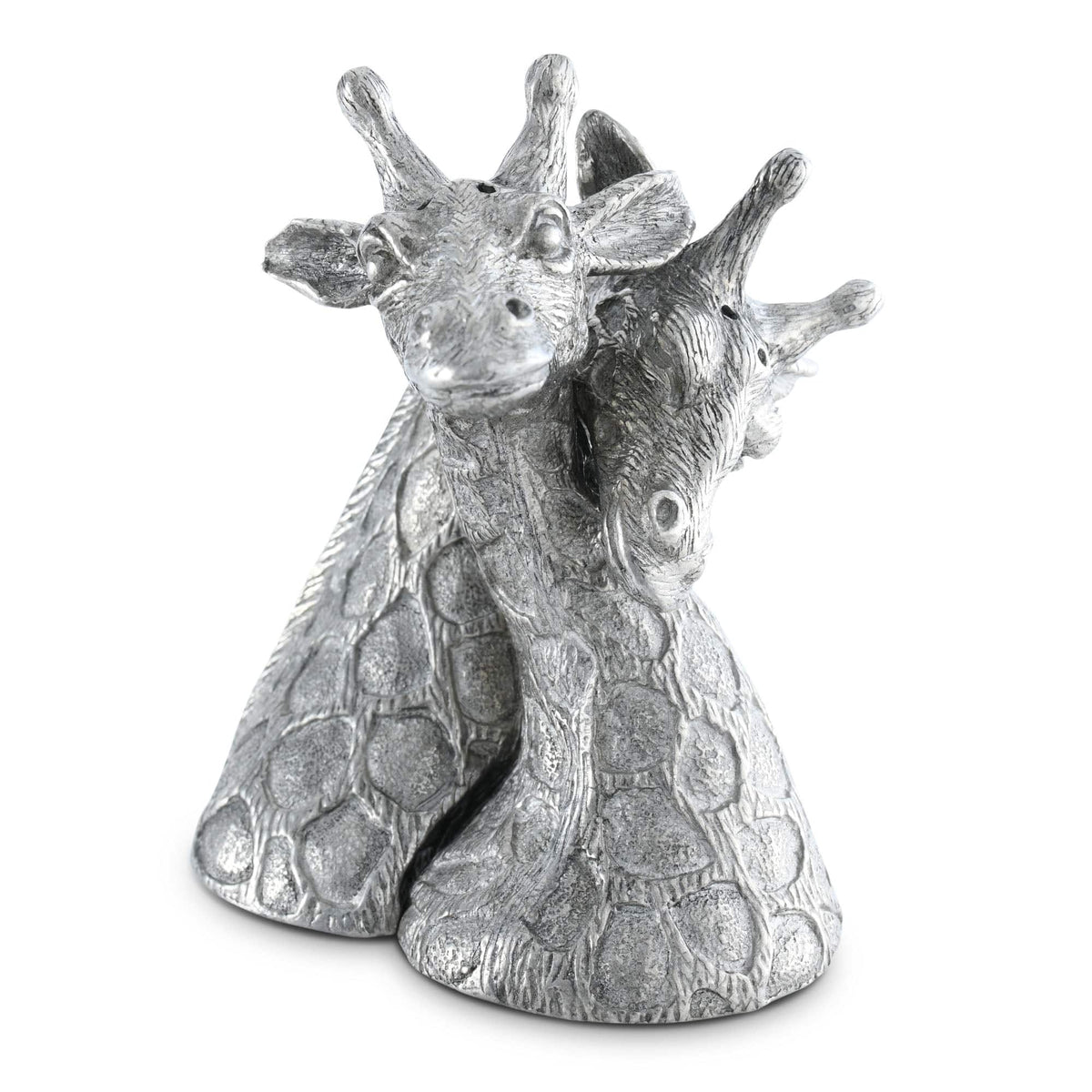Vagabond House Safari Pewter Giraffes Salt &amp; Pepper Set