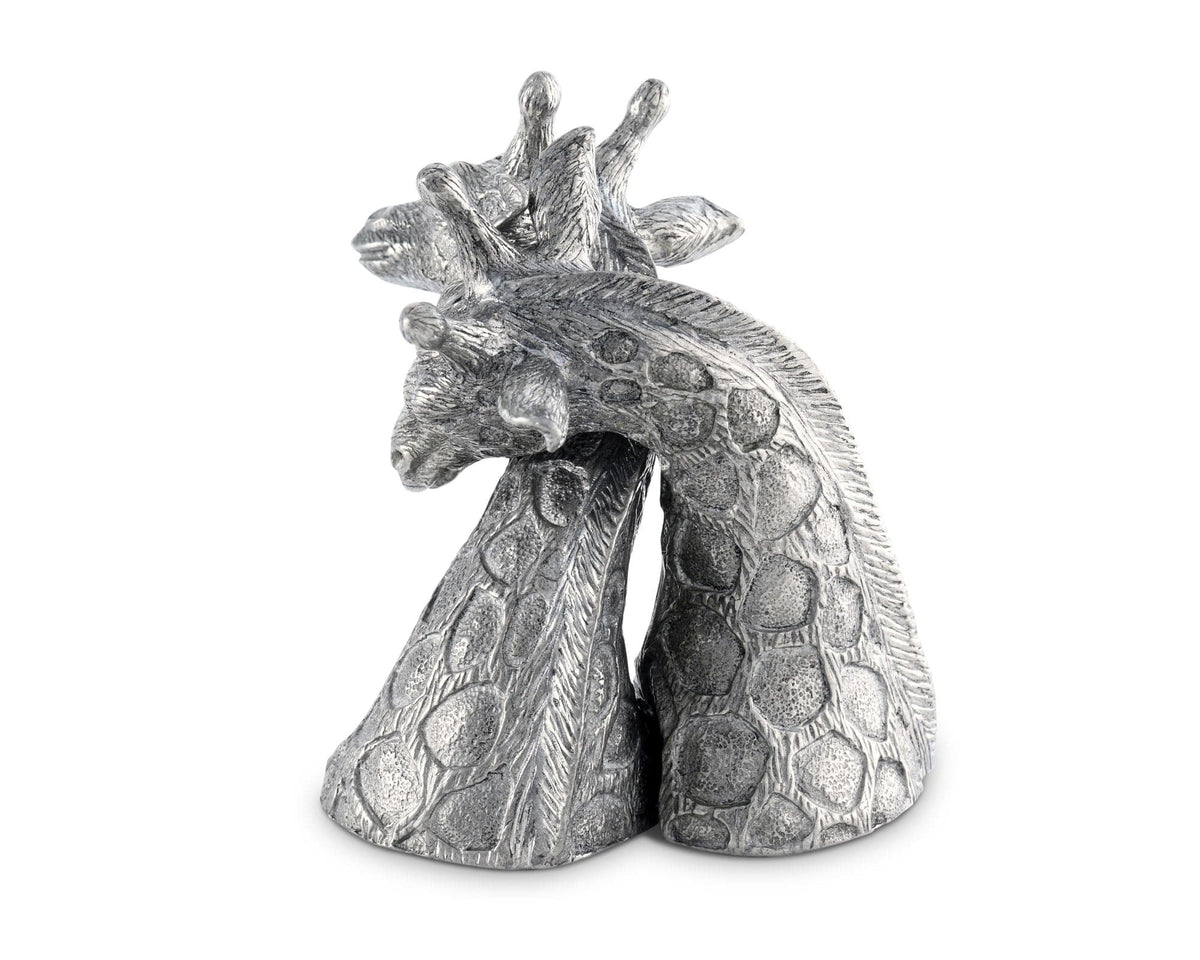 Vagabond House Safari Pewter Giraffes Salt &amp; Pepper Set