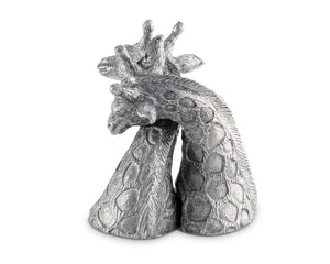 Vagabond House Safari Pewter Giraffes Salt & Pepper Set