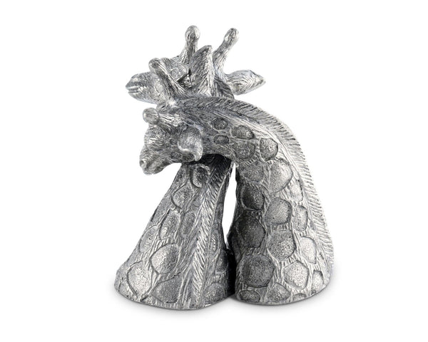 Vagabond House Pewter Giraffes Salt & Pepper Set