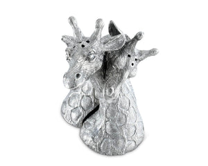 Vagabond House Safari Pewter Giraffes Salt & Pepper Set