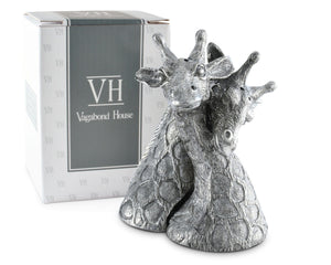 Vagabond House Safari Pewter Giraffes Salt & Pepper Set