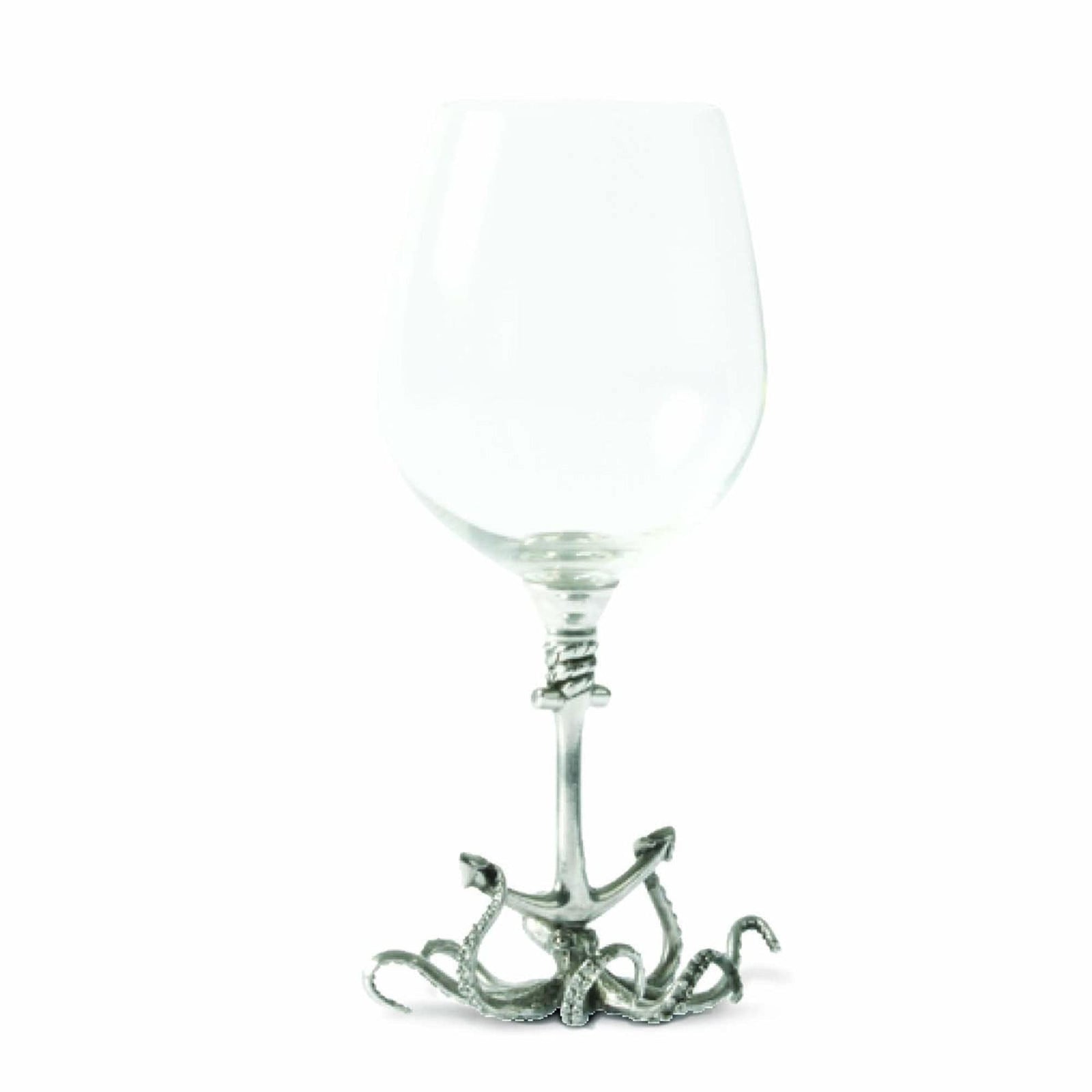 Vagabond House Sea and Shore Bordeaux 9.50" H 18 oz Octopus Stemware
