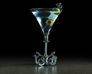 Vagabond House Sea and Shore Octopus Pewter Stem Cocktail Glass