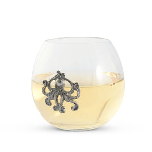 Vagabond House Sea and Shore Octopus Stemless Wine Glass