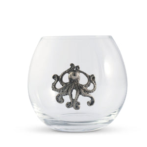 Vagabond House Sea and Shore Octopus Stemless Wine Glass