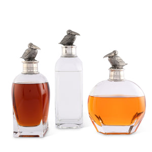 Vagabond House Sea and Shore Pelican Liquor Decanters