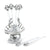 Vagabond House Sea and Shore Pewter Blue Crab Cheese Pick Set