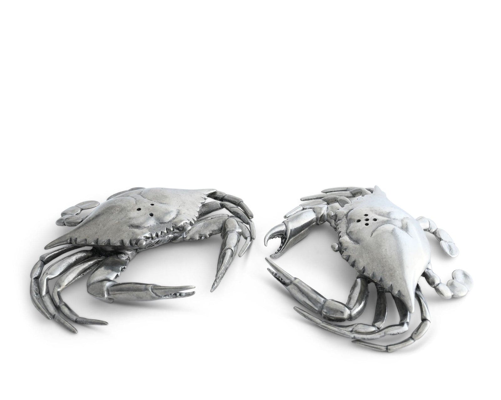 Vagabond House Sea and Shore Pewter Blue Crabs Salt & Pepper Set
