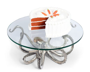 Vagabond House Sea and Shore Pewter Octopus Dessert Stand - MED