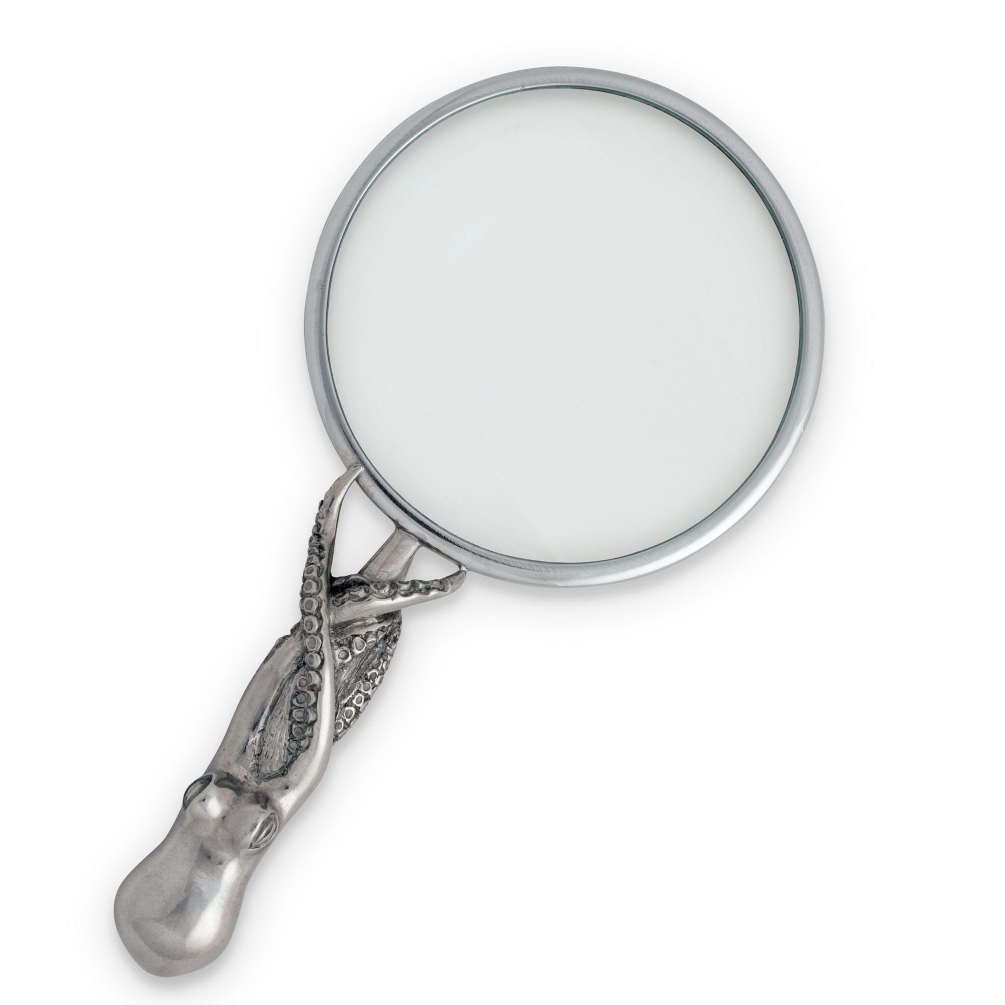 Vagabond House Sea and Shore Pewter Octopus Handle Magnifier 4 inches