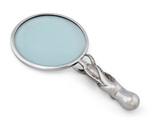 Vagabond House Sea and Shore Pewter Octopus Handle Magnifier 4 inches