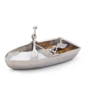 Vagabond House Sea and Shore Row Boat Salt Cellar