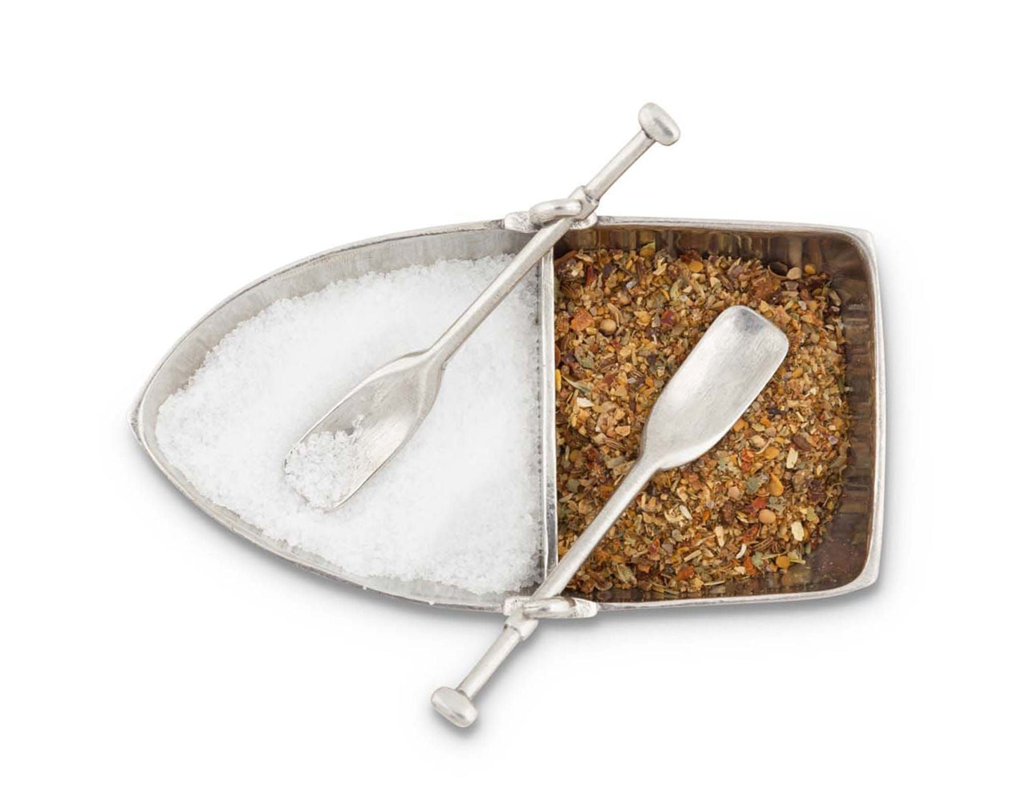 Vagabond House Sea and Shore Row Boat Salt Cellar