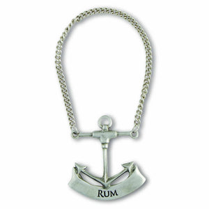 Vagabond House Sea and Shore Rum Pewter Anchor Decanter Tags