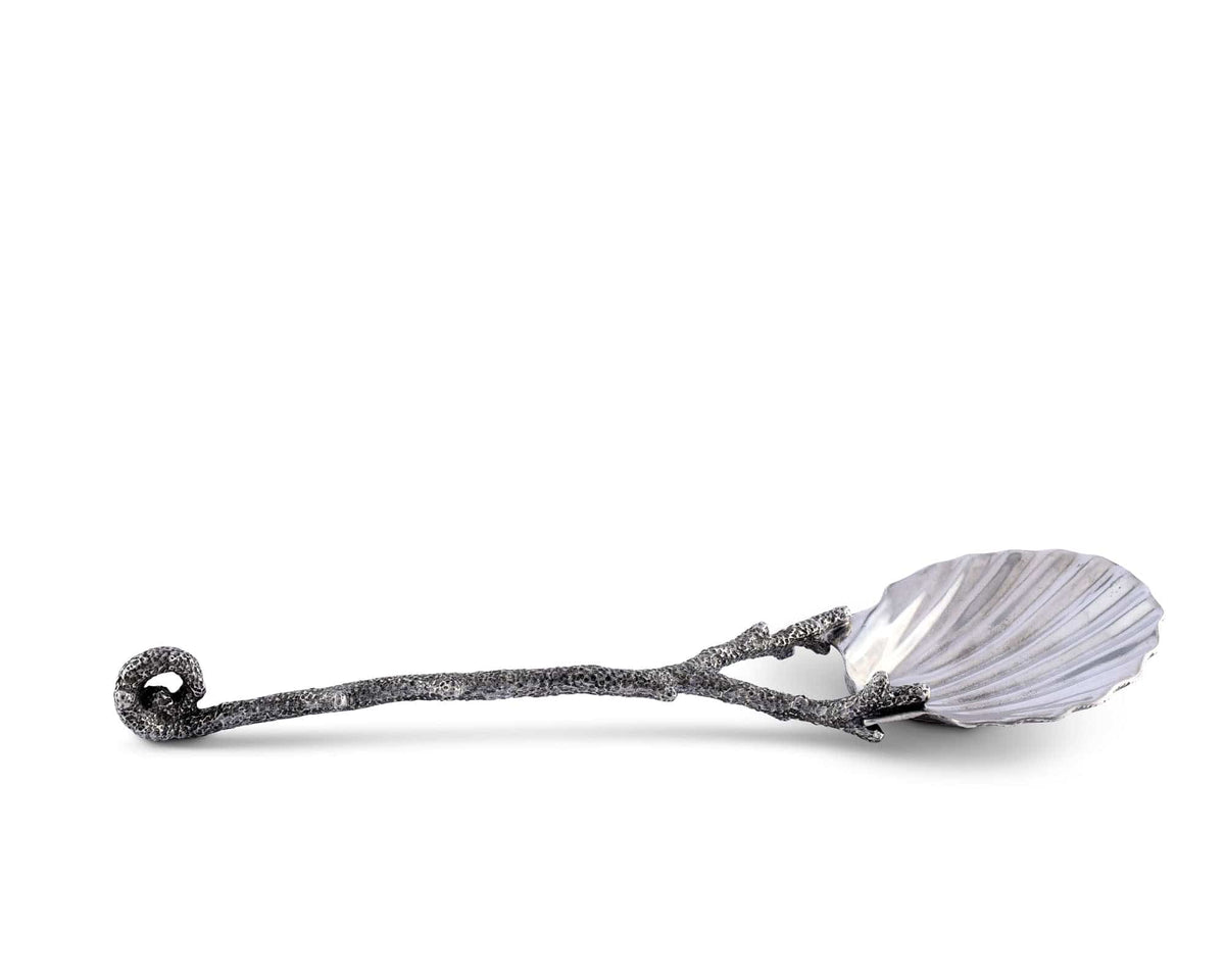 Vagabond House Sea and Shore Scallop Shell Coral Serving Spoon
