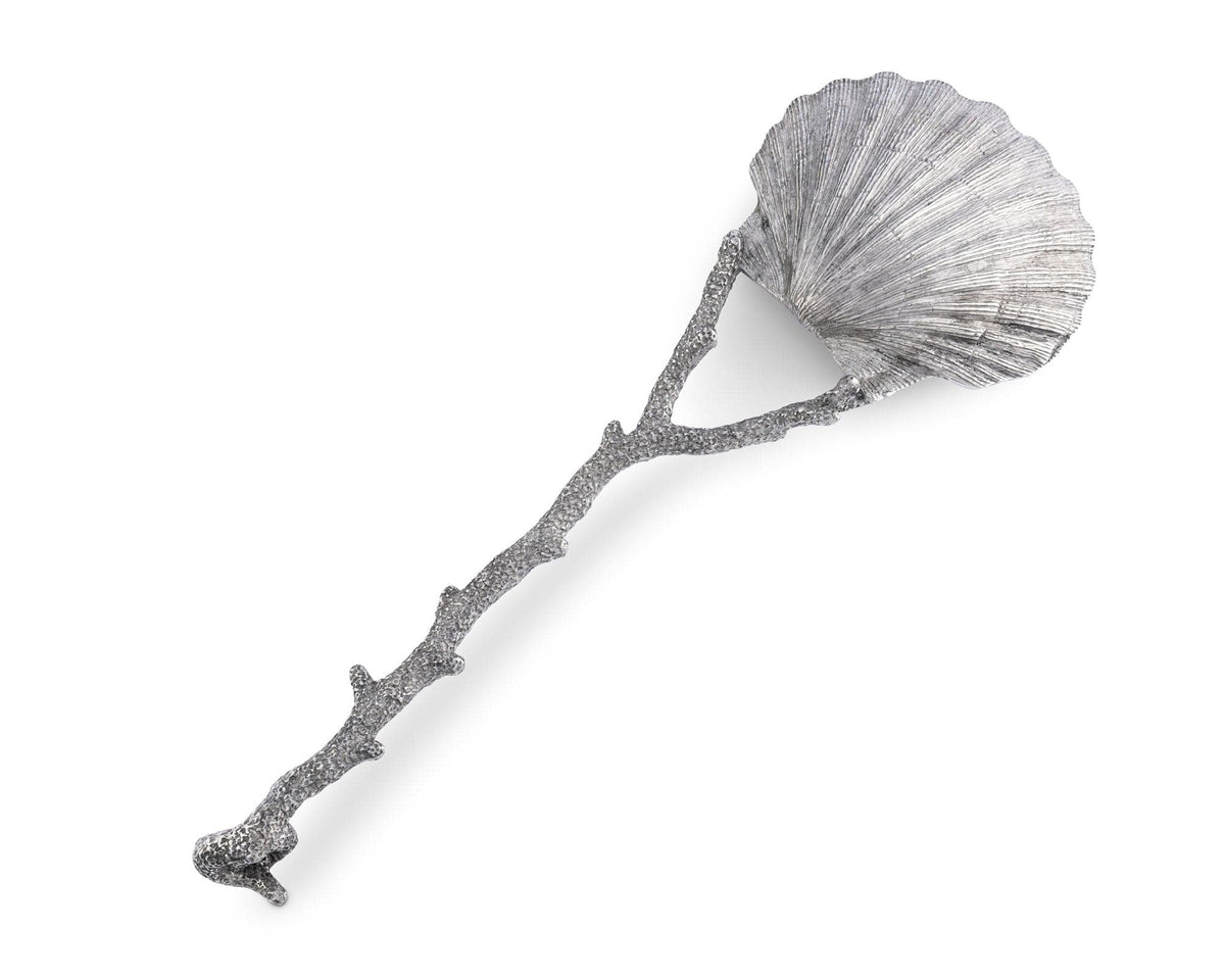 Vagabond House Sea and Shore Scallop Shell Coral Serving Spoon