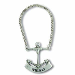 Vagabond House Sea and Shore Whiskey Pewter Anchor Decanter Tags