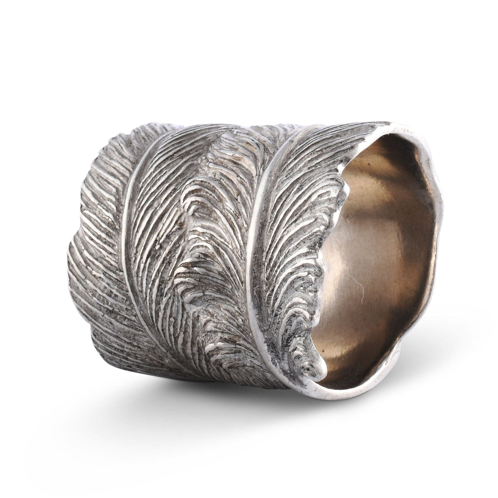Vagabond House Song Bird Pewter Feather Napkin Ring