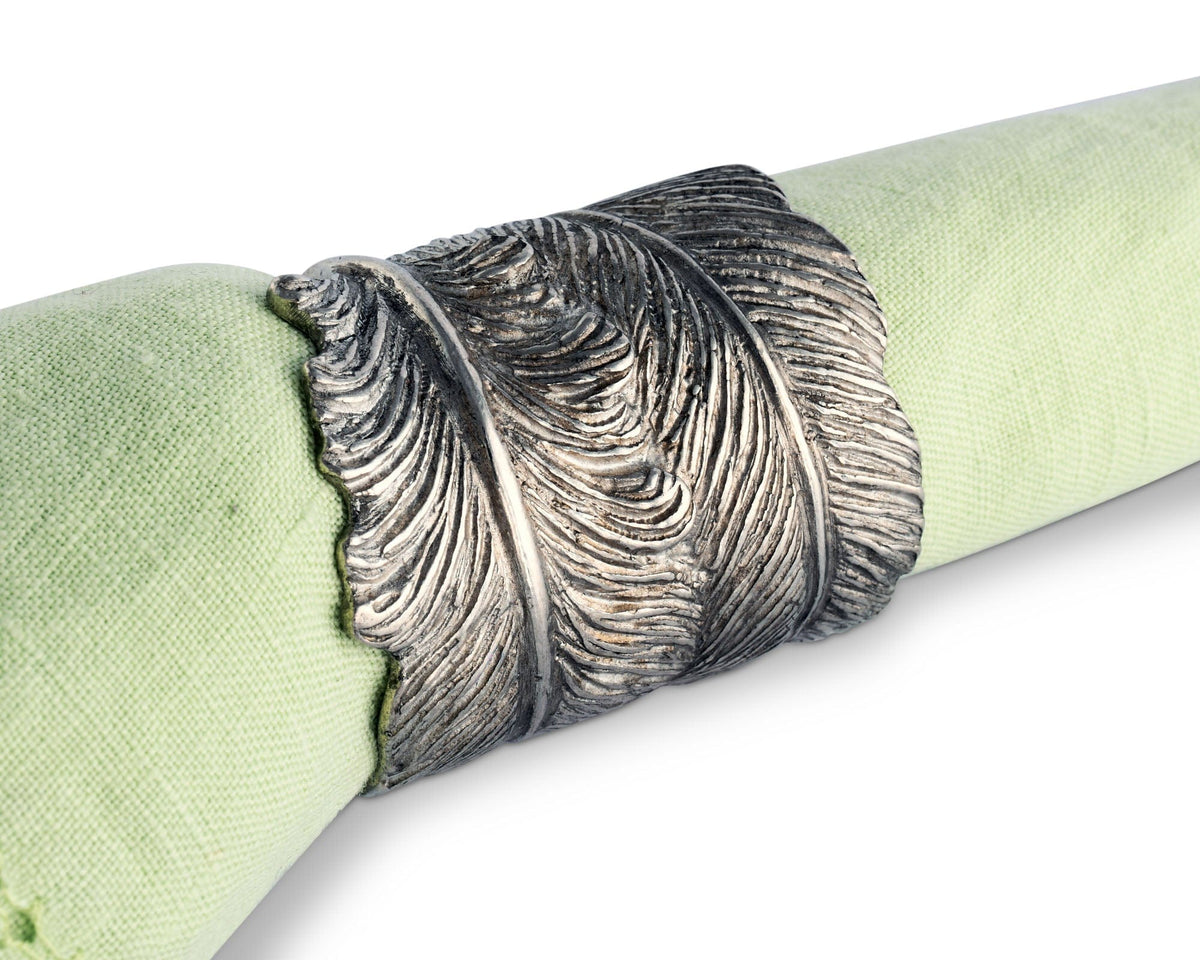 Vagabond House Song Bird Pewter Feather Napkin Ring