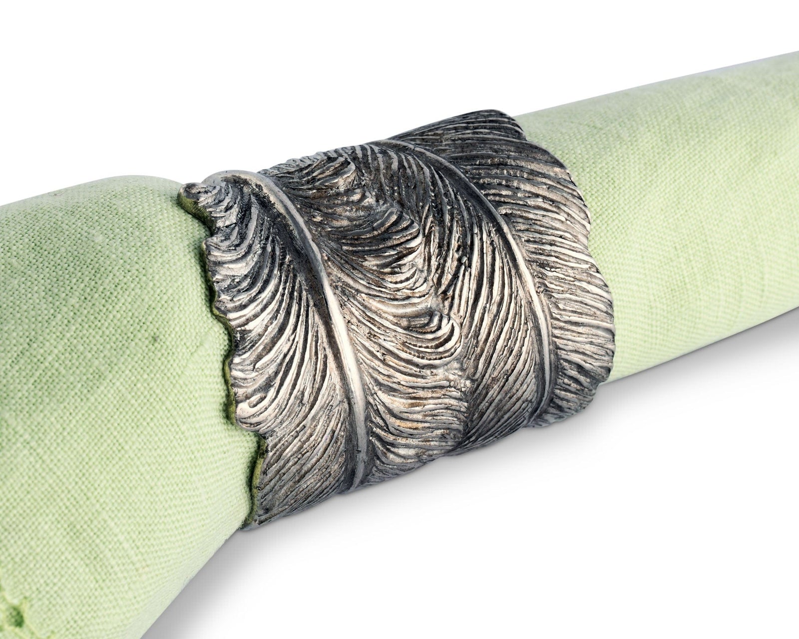 Vagabond House Song Bird Pewter Feather Napkin Ring