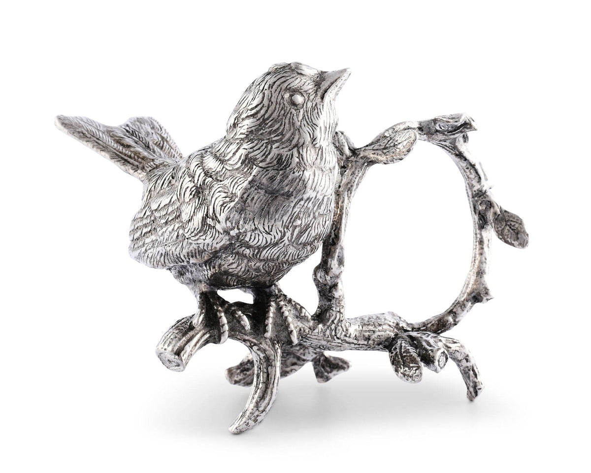 Vagabond House Song Bird Pewter Song Bird Napkin Ring