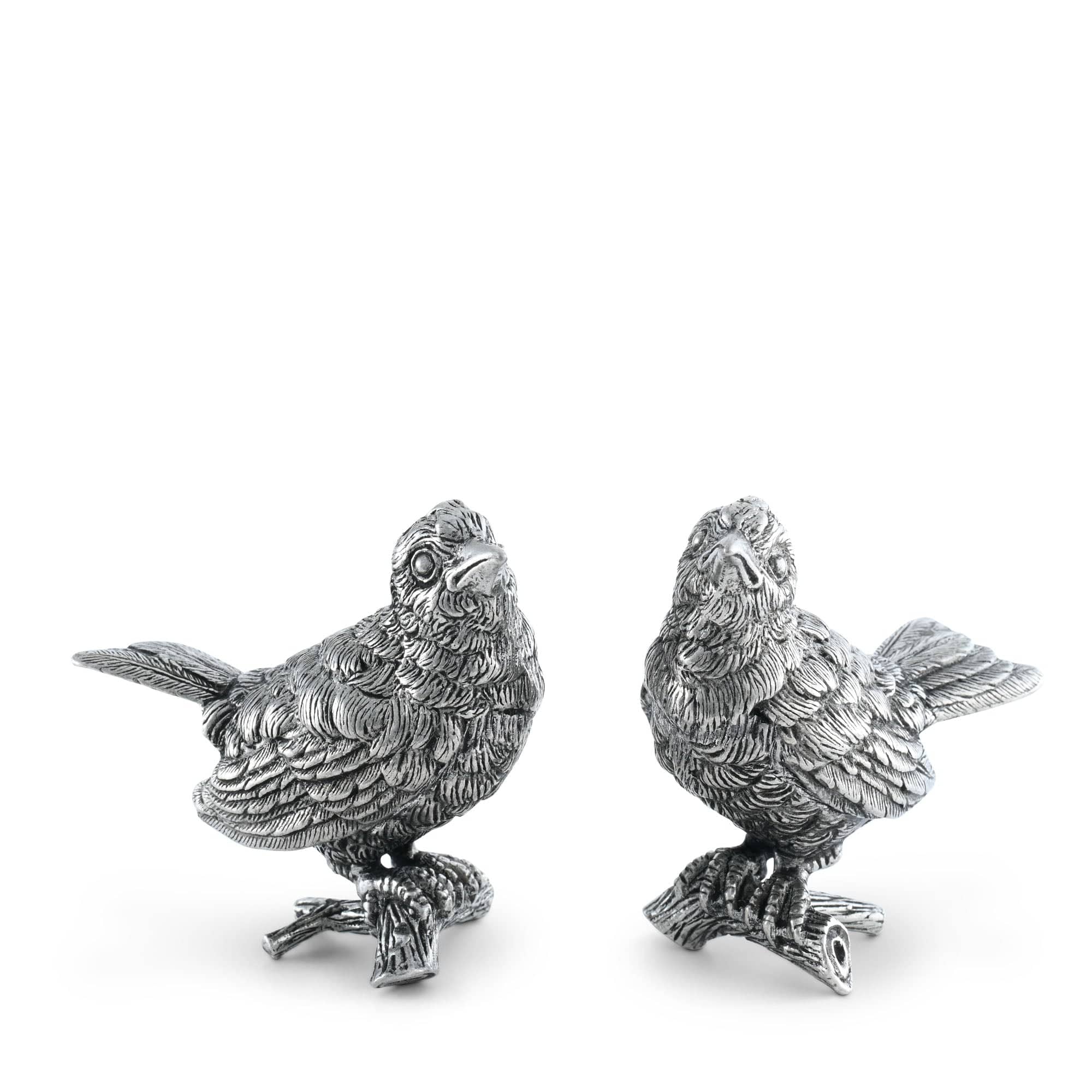 Unique Gift for Bird Lovers: Pewter Song Bird Spice Set | Song
