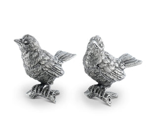 Vagabond House Song Bird Pewter Song Birds Salt & Pepper Set