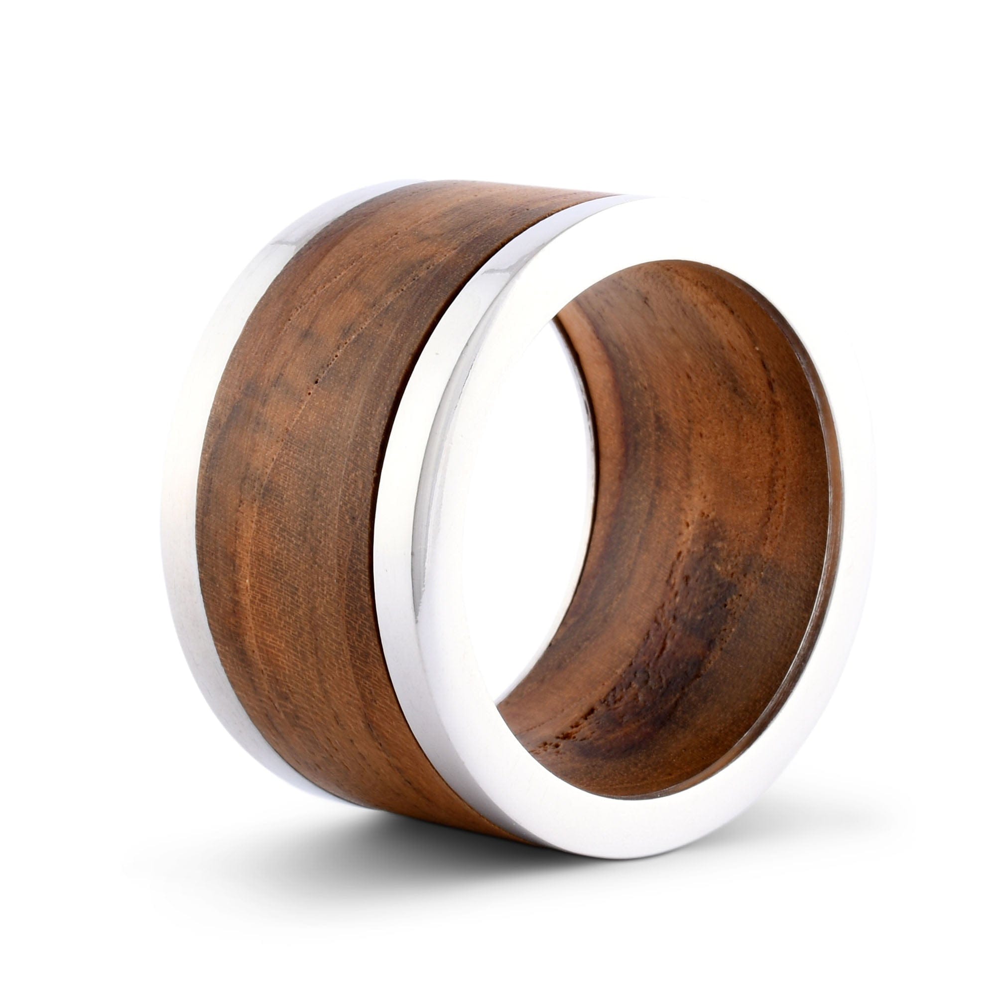Modern Tribeca Teak Napkin Ring - Thumbnail 2