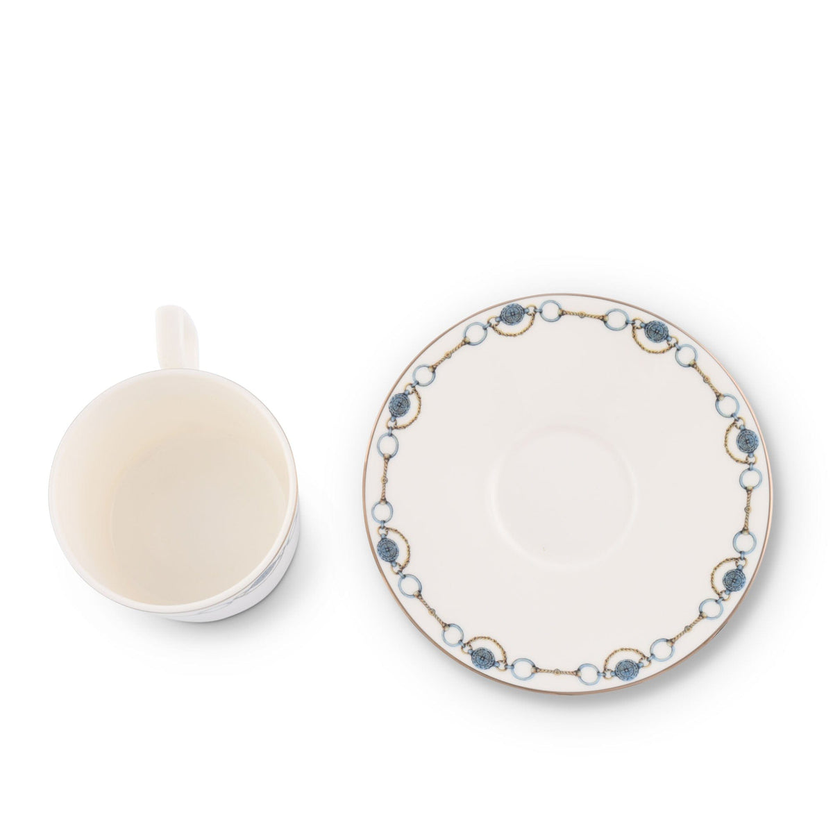 Vagabond House Western Frontier Amarillo Concho Pattern Bone China Cup and Saucer